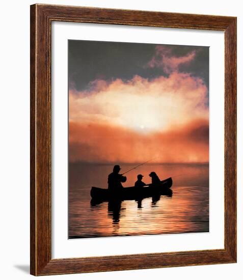 Values: Fishing-null-Framed Art Print