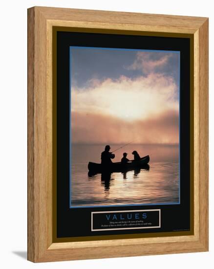 Values - Fishing-Unknown Unknown-Framed Stretched Canvas