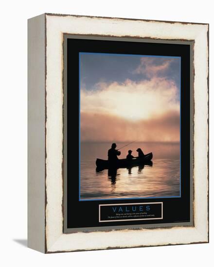 Values - Fishing-Unknown Unknown-Framed Stretched Canvas