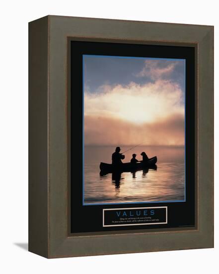 Values - Fishing-Unknown Unknown-Framed Stretched Canvas