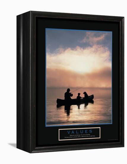 Values - Fishing-Unknown Unknown-Framed Stretched Canvas