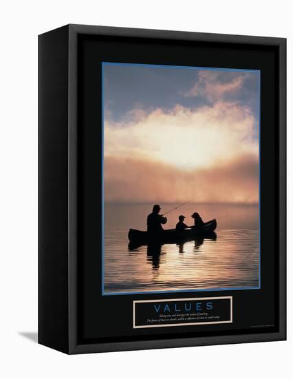 Values - Fishing-Unknown Unknown-Framed Stretched Canvas