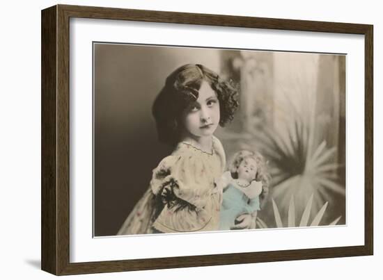 Vamp Girl with Doll-null-Framed Art Print