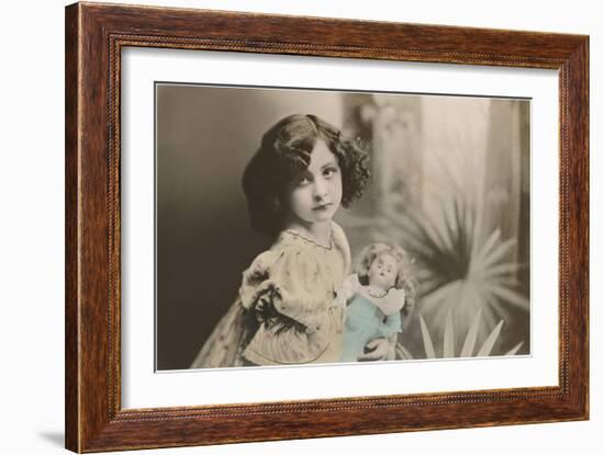 Vamp Girl with Doll-null-Framed Art Print