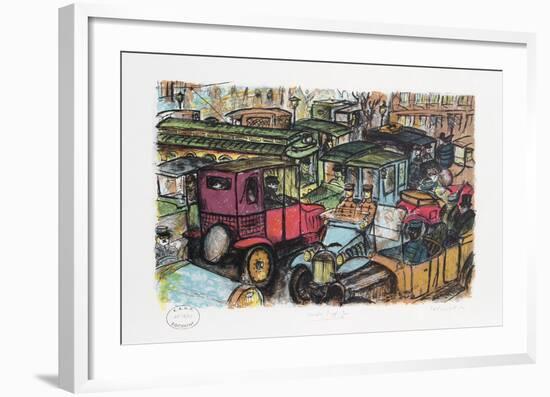 Vampire Traffic Jam-Edward Plunkett-Framed Collectable Print