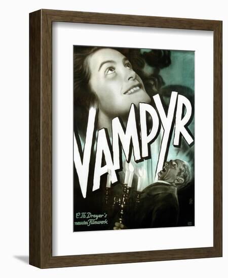 Vampyr, German poster art, Sybille Schmitz, Maurice Schutz, 1932-null-Framed Premium Giclee Print