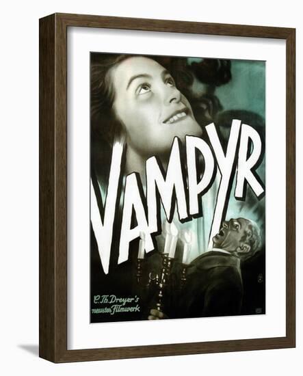 Vampyr, German poster art, Sybille Schmitz, Maurice Schutz, 1932-null-Framed Art Print