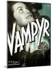 Vampyr, German poster art, Sybille Schmitz, Maurice Schutz, 1932-null-Mounted Art Print