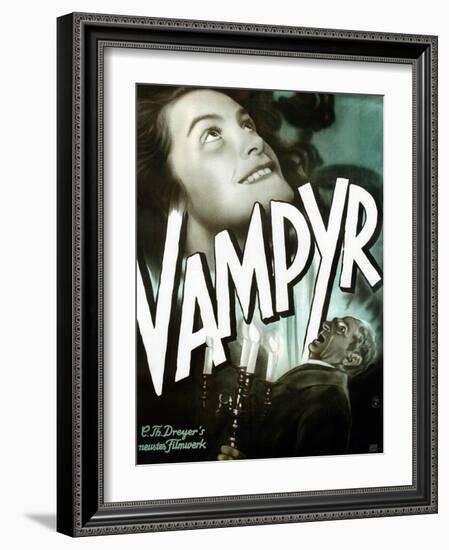 Vampyr, German poster art, Sybille Schmitz, Maurice Schutz, 1932-null-Framed Art Print