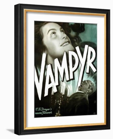 Vampyr, German poster art, Sybille Schmitz, Maurice Schutz, 1932-null-Framed Art Print