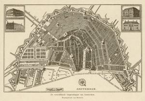 Map of Amsterdam by Van Brouwer