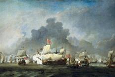 Capt Kempthorn in "Mary Rose" Defeats Seven Algerian Men-Of- War-Van De Velde-Art Print