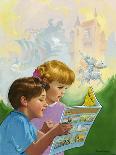 Boy and Girl Reading-Van Der Syde-Giclee Print