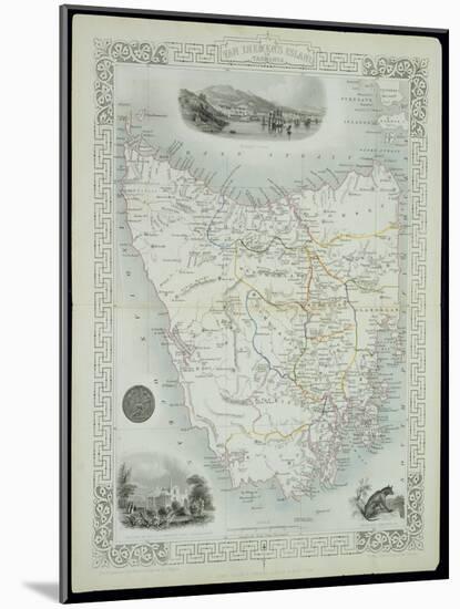 Van Diemen's Island or Tasmania-John Rapkin-Mounted Giclee Print