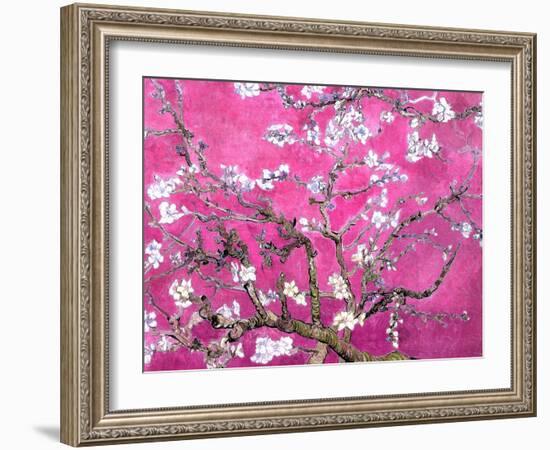 Van Gogh Almond Branches Pink Art Print Poster-null-Framed Art Print