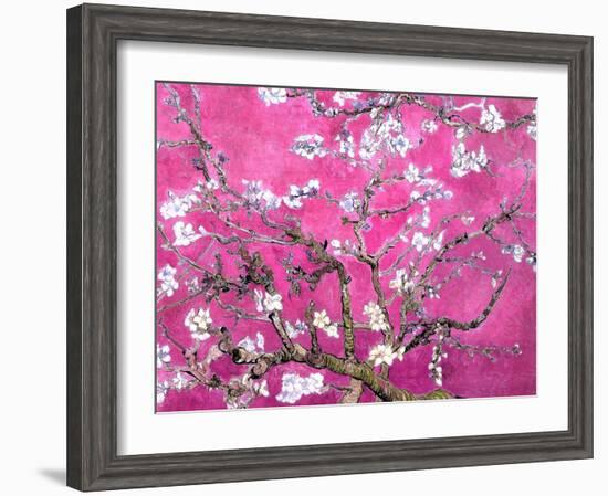 Van Gogh Almond Branches Pink Art Print Poster-null-Framed Art Print