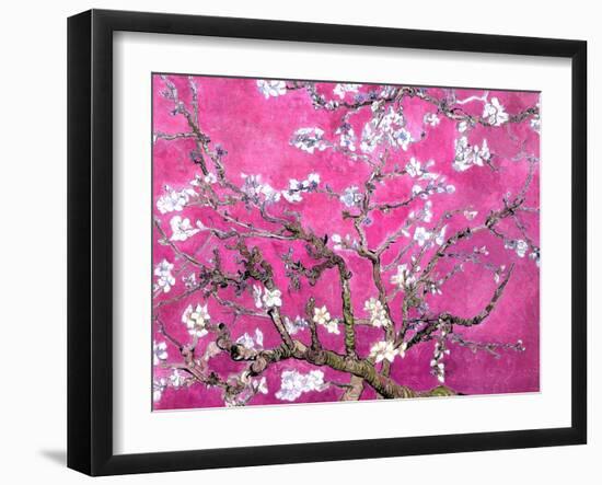 Van Gogh Almond Branches Pink Art Print Poster--Framed Art Print