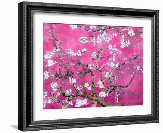 Van Gogh Almond Branches Pink Art Print Poster-null-Framed Art Print