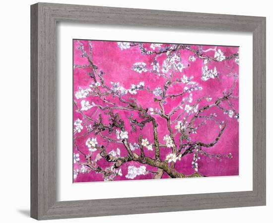 Van Gogh Almond Branches Pink Art Print Poster-null-Framed Premium Giclee Print