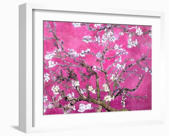 Van Gogh Almond Branches Pink Art Print Poster-null-Framed Premium Giclee Print