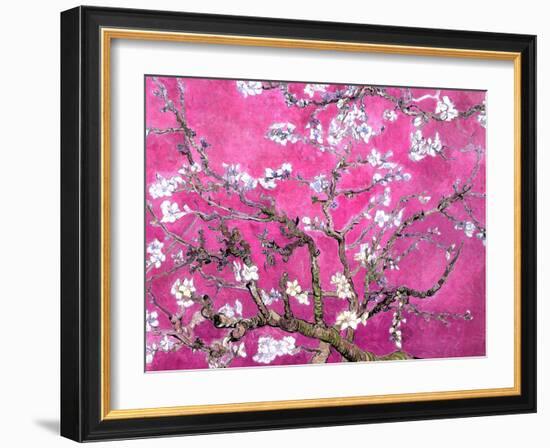 Van Gogh Almond Branches Pink Art Print Poster-null-Framed Premium Giclee Print