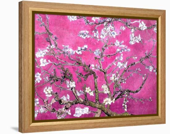 Van Gogh Almond Branches Pink Art Print Poster-null-Framed Stretched Canvas