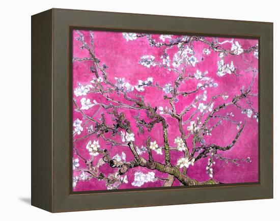 Van Gogh Almond Branches Pink Art Print Poster-null-Framed Stretched Canvas