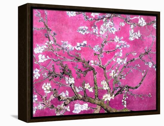 Van Gogh Almond Branches Pink Art Print Poster-null-Framed Stretched Canvas