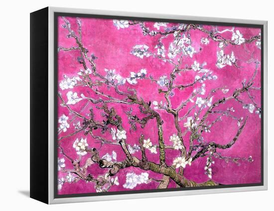 Van Gogh Almond Branches Pink Art Print Poster-null-Framed Stretched Canvas