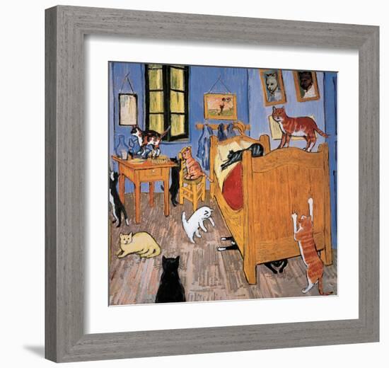 Van Gogh Arles Cat-Chameleon Design, Inc.-Framed Premium Giclee Print