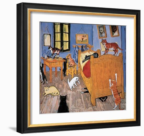 Van Gogh Arles Cat-Chameleon Design, Inc.-Framed Premium Giclee Print