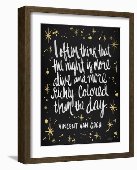 Van Gogh Black-Cat Coquillette-Framed Art Print