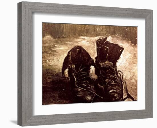 Van Gogh: Boots, 1886-Vincent van Gogh-Framed Giclee Print