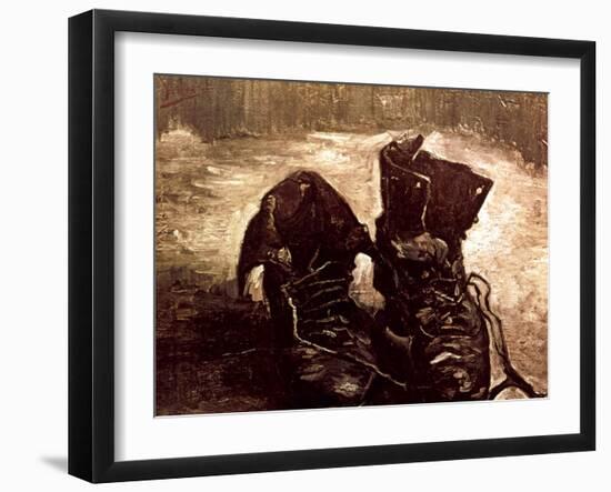 Van Gogh: Boots, 1886-Vincent van Gogh-Framed Giclee Print