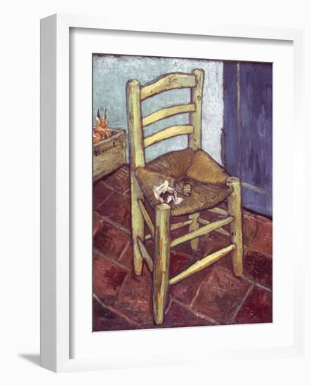 Van Gogh: Chair, 1888-89-Vincent van Gogh-Framed Giclee Print