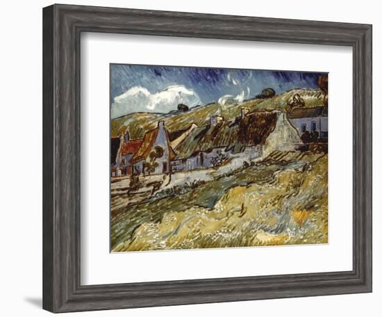 Van Gogh: Cottages, 1890-Vincent van Gogh-Framed Giclee Print