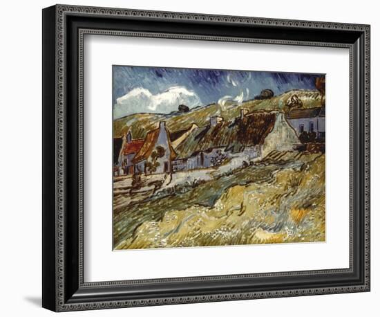 Van Gogh: Cottages, 1890-Vincent van Gogh-Framed Giclee Print