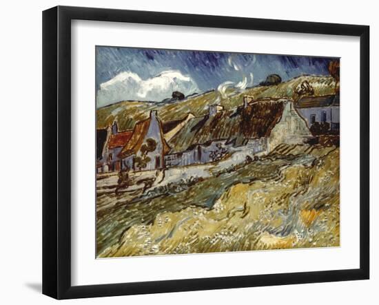 Van Gogh: Cottages, 1890-Vincent van Gogh-Framed Giclee Print