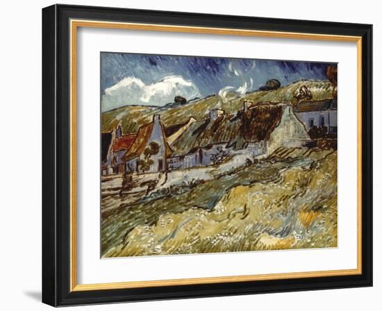 Van Gogh: Cottages, 1890-Vincent van Gogh-Framed Giclee Print