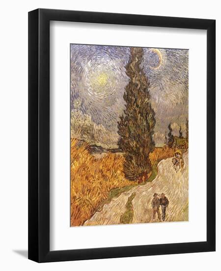 Van Gogh: Cypresses, 1889-Vincent van Gogh-Framed Giclee Print