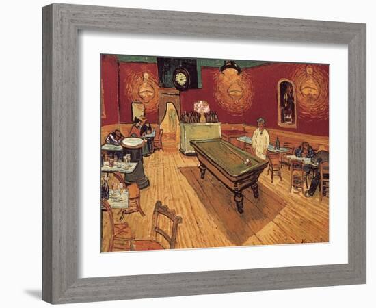 Van Gogh: Night Cafe, 1888-Vincent van Gogh-Framed Giclee Print