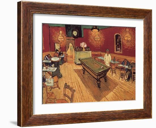 Van Gogh: Night Cafe, 1888-Vincent van Gogh-Framed Giclee Print