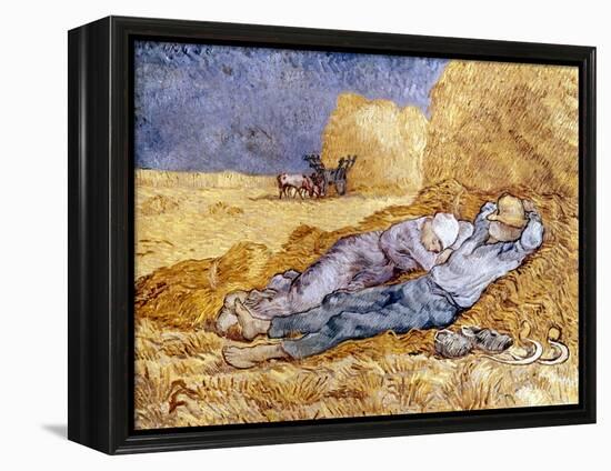 Van Gogh: Noon Nap, 1889-90-Vincent van Gogh-Framed Premier Image Canvas