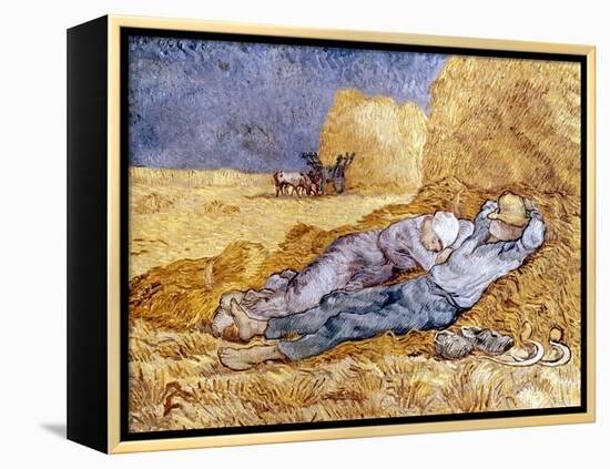 Van Gogh: Noon Nap, 1889-90-Vincent van Gogh-Framed Premier Image Canvas