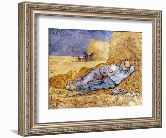 Van Gogh: Noon Nap, 1889-90-Vincent van Gogh-Framed Giclee Print