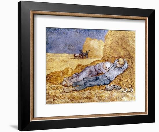 Van Gogh: Noon Nap, 1889-90-Vincent van Gogh-Framed Giclee Print