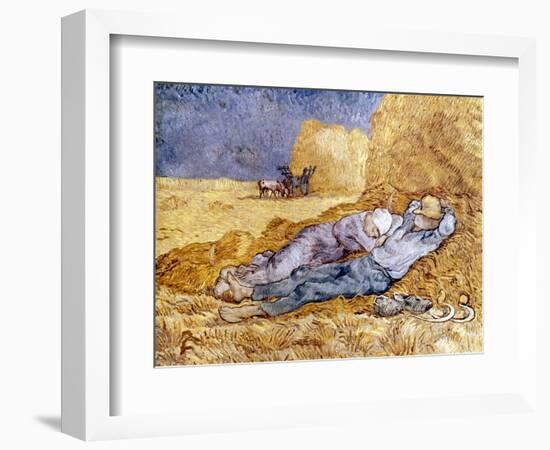 Van Gogh: Noon Nap, 1889-90-Vincent van Gogh-Framed Giclee Print