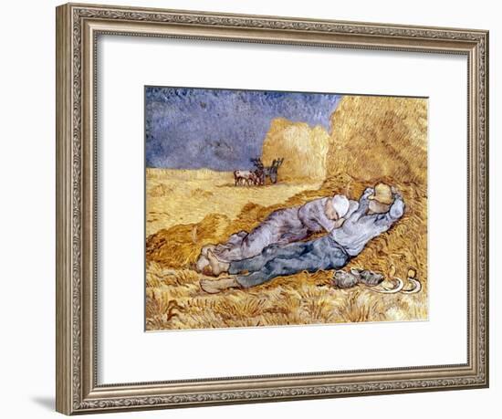 Van Gogh: Noon Nap, 1889-90-Vincent van Gogh-Framed Giclee Print