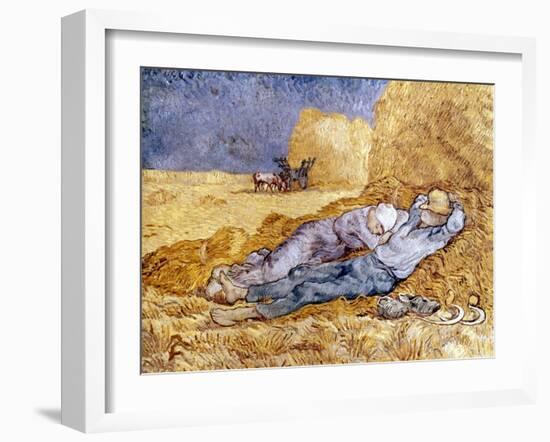 Van Gogh: Noon Nap, 1889-90-Vincent van Gogh-Framed Giclee Print