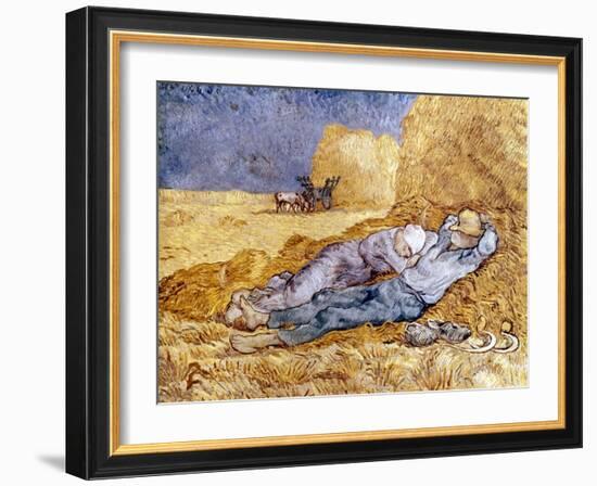 Van Gogh: Noon Nap, 1889-90-Vincent van Gogh-Framed Giclee Print